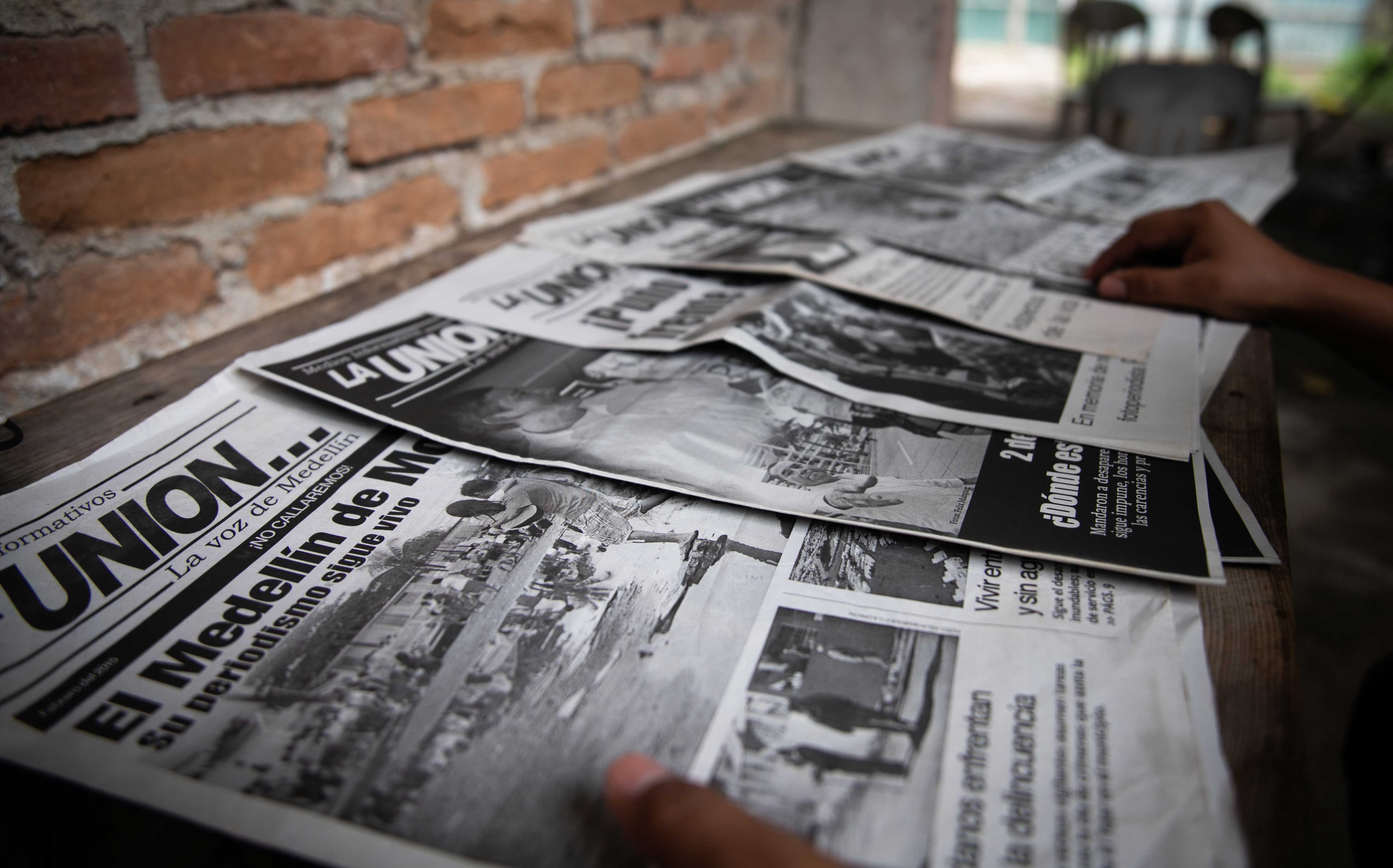 Ejemplares de periodicos la Unión de Medellín
